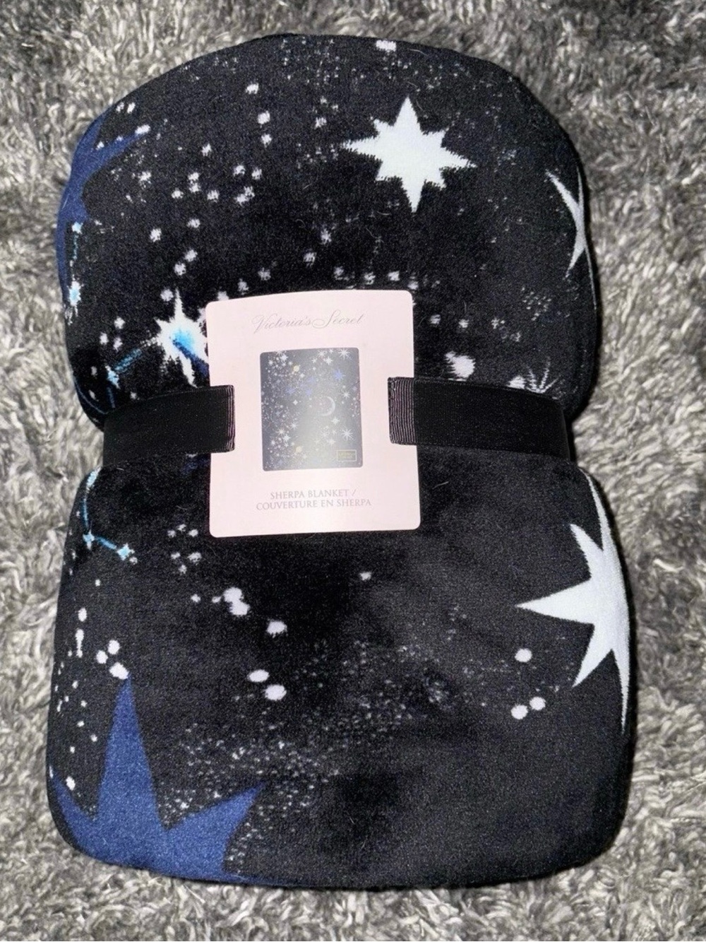 Victoria's Secret Mystical Galaxy Print Sherpa Blanket